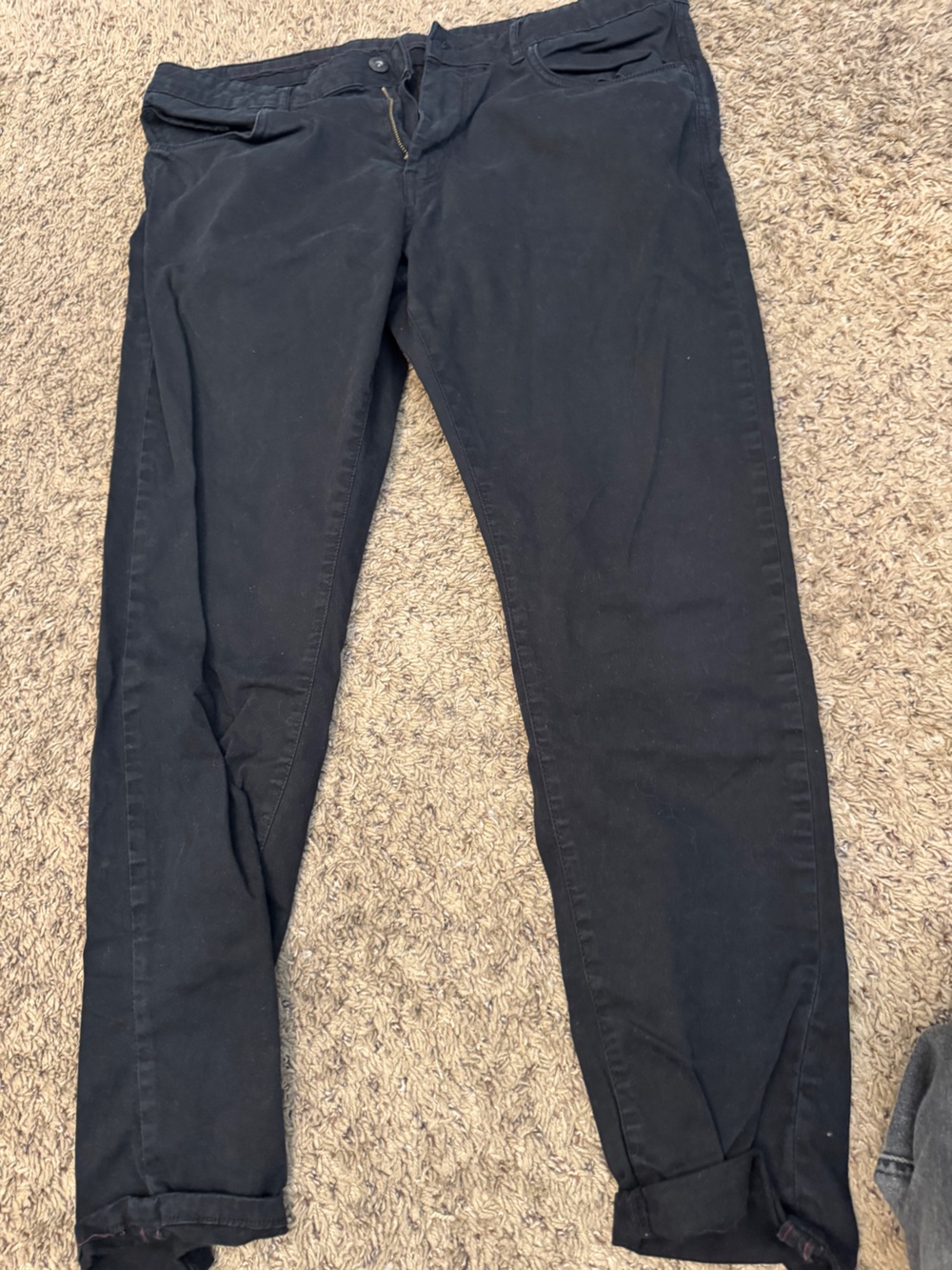 Zara men’s black washed jeans 34x30